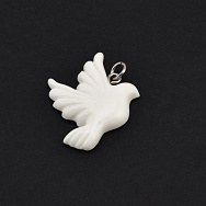 Підвіска Голуб із полімерної глини, 35х25 мм, Біла (POD-058993)