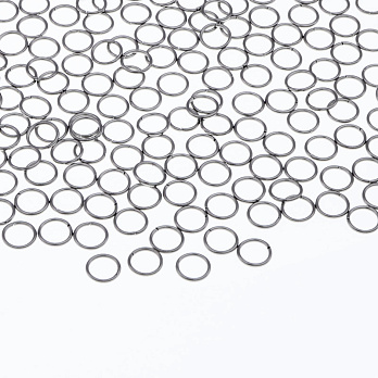 Колечки из нерж. стали, 4 мм, 0,5 мм, Темное серебро (STL-055855)