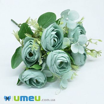 Букет півонії, 35 см, М'ятний (DIF-044957)