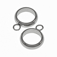 Бейл з нержавіючої сталі, 11,5х9х2,5 мм, Темне срібло (STL-058435)