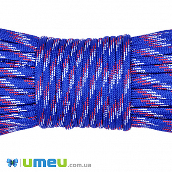 Шнур паракорд семіжільний меланж 4 мм, Синій (LEN-048967)