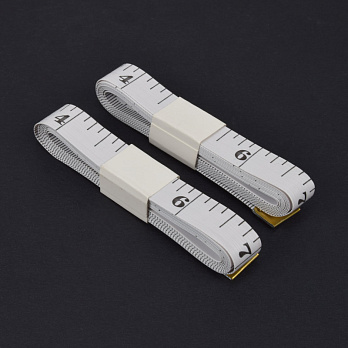 Сантиметрова стрічка двостороння (см/дюйм), 13 мм, Біла (SEW-061010)