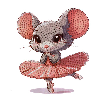 Набор алмазной живописи (наклейка) 13х12 см, Ангелинка-балеринка (SXM-056485)