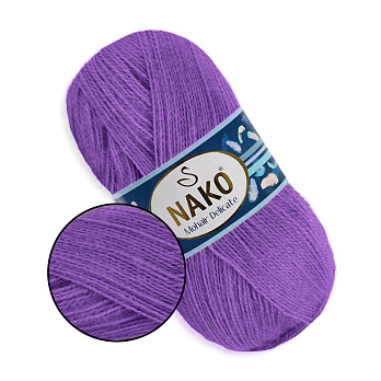 Пряжа Nako Mohair Delicate №6118, 100 г, 500 м, Сиреневая (YAR-060787)