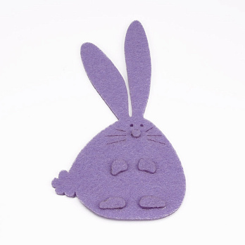 Декоративное изделие из фетра Кролик Тучка, 13,5х7 см, Сиреневый (FLT-056551)
