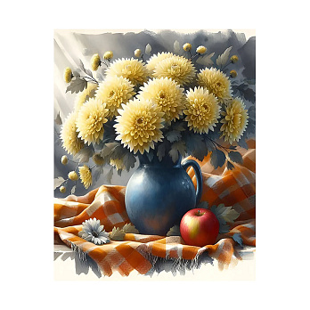 Набор алмазной живописи на подрамнике 50х40 см, Желтые георгины (SXM-056374)