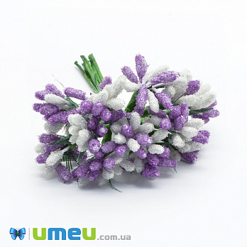 Тичинки на дроті в цукрі, Біло-бузкові (DIF-044661)