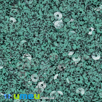 Паєтки Індія круглі плоскі, 4 мм, Бірюзові (PAI-041029)