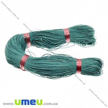 Вощений шнур (котон), 1 мм, Бірюзовий (LEN-019999)