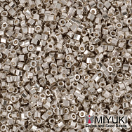 Бісер японський Miyuki Delica Cut 11/0 DBC0035, Гальванізований, Сріблястий (BIS-051230)