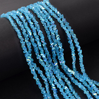 Намистини скляні скол (крихта), 2,5 мм, Блакитні АВ (BUS-052154)