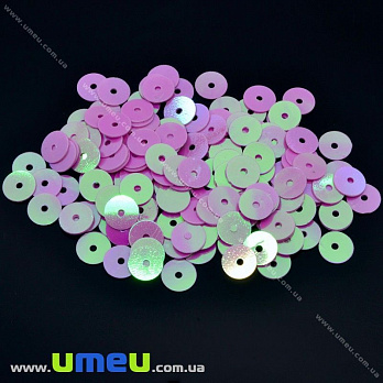 Пайетки Китай круглые, 6 мм, Сиреневые АВ (PAI-013119)