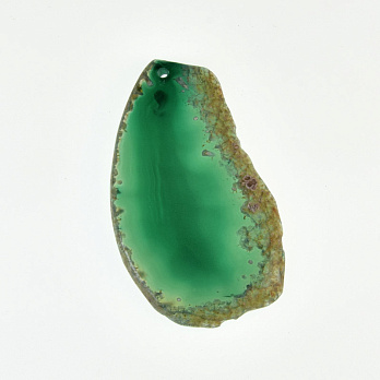 Срез Агата, Зеленый, 67х39 мм (POD-032485)
