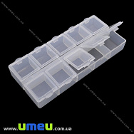 Органайзер для зберігання бісеру на 10 осередків, 13х6 см (INS-014201)
