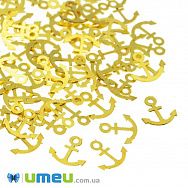 Декоративний елемент Якір, 5х5х0,1 мм, Золото (DIF-047132)