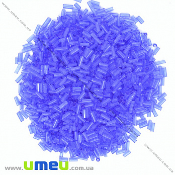 Бисер китайский стеклярус, 4,5 мм, Синий глазурированый (BIS-034149)