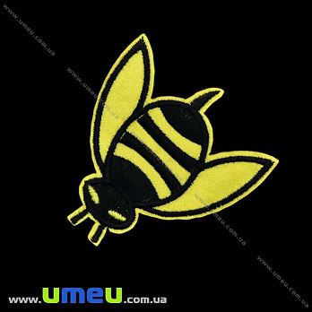 Термоаппликация Пчёлка, 5,5х5 см, Желтая (APL-022363)