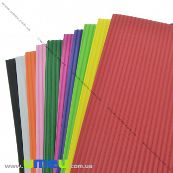 Набор гофрированного фоамирана TIKI 20х30 см, 10 цветов, 10 листов (FOM-034579)