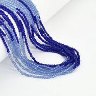 Намистини круглі грановані, 2 мм, Мікс синьо-блакитний (BUS-057362)