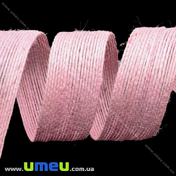 Мешковина с леской, 25 мм, Розовая (LEN-025644)