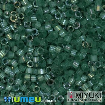 Бисер японский Miyuki Delica 11/0 DB1814, Сатин изумрудный (BIS-045522)