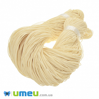 Поліестеровий шнур кручений, 1 мм, Кремовий(LEN-047434)