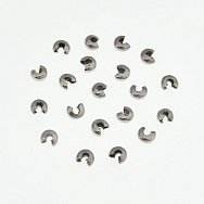 Бусины зажимные Кримп, 3 мм, Темное серебро (BUS-008448)