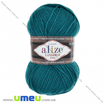Пряжа Alize Lanagold Fine 100 г, 390 м, Бірюзова 640 (YAR-023320)