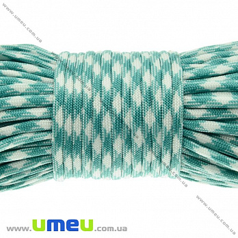 Шнур паракорд семіжільний меланж 4 мм, Бірюзовий (LEN-024917)