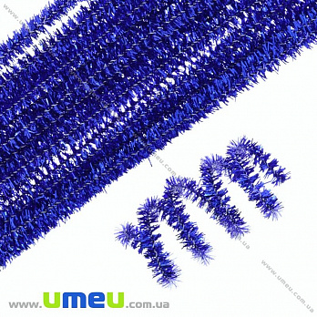 Синельная проволока, Синяя блестящая, 30 см (DIF-030545)