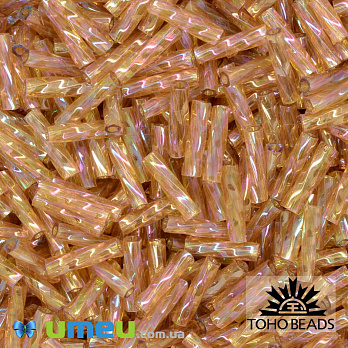 Бісер японський TOHO Стеклярус кручений 9 мм TW-03-162С, Янтарний (BIS-043355)