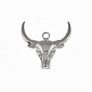 Підвіска з нерж. сталі Голова бика, 25х24 мм, Темне срібло (STL-061331)