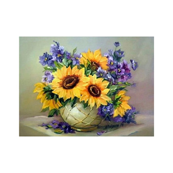 Набор алмазной живописи на подрамнике 30х40 см, Любимые цветы (SXM-052399)