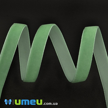 Стрічка оксамитова, 10 мм, М'ятна (LEN-042179)
