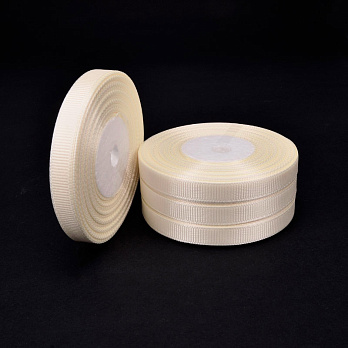 Репсова стрічка, 10 мм, Молочна (LEN-054843)