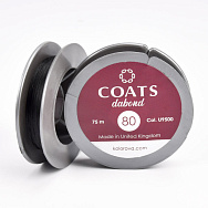 Нитка для бісеру COATS Dabond 80, Чорна, 75 м (MUL-060560)