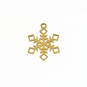 Підвіска з нерж. сталі Сніжинка, 18х14 мм, Золото (STL-060681)