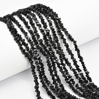 Бусины стеклянные скол (крошка), 2,5 мм, Черные (BUS-057465)