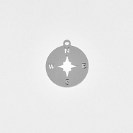 Подвеска из нерж. стали Компас, 17х15 мм, Темное серебро (STL-061327)