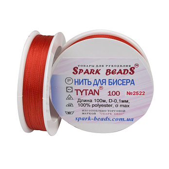 Нить для бисера Титан 100, Красная №2522, 100 м (MUL-031513)