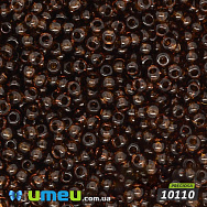 Бісер чеський №113/10110, Коричневий, Прозорий, 10/0 (BIS-005754)