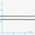 Цепь из нержавеющей стали, 1,5 мм, Темное серебро (ZEP-058385)