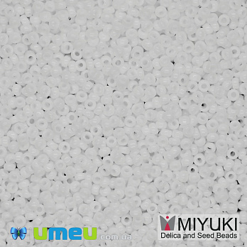 Бісер японський Miyuki круглий RR 15/0 №402, Білий (BIS-038834)