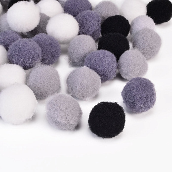 Помпоны 1,5 см, Микс серый (DIF-052560)
