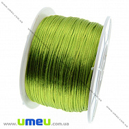 Атласний нейлоновий шнур, 1 мм, Оливковий (LEN-004013)