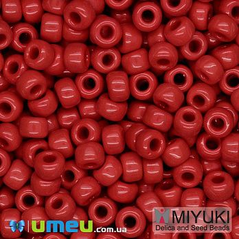 Бисер японский Miyuki круглый RR 6/0 №408, Красный (BIS-046018)