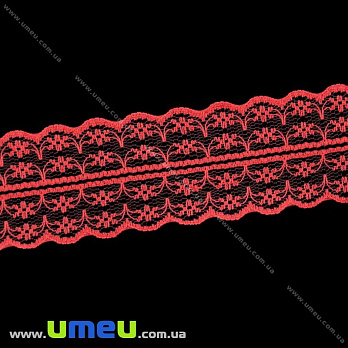 Мереживо тонке, 45 мм, Червоне (LEN-020689)