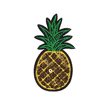 Термоаппликация с пайетками Ананас, 7,5х3,5 см (APL-055020)