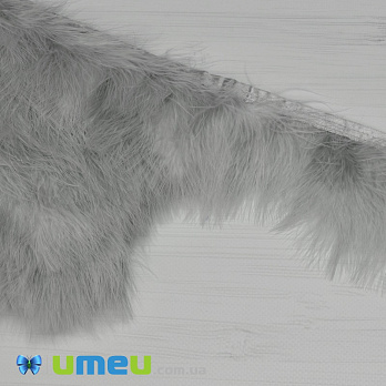 Пір'я індички пухнасті на стрічці, 6-8 см, Сірі (PER-038964)