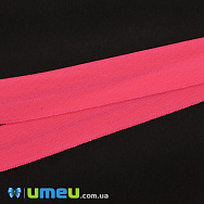 Трикотажна бейка (матова), 15 мм, Рожева яскрава (LEN-042341)